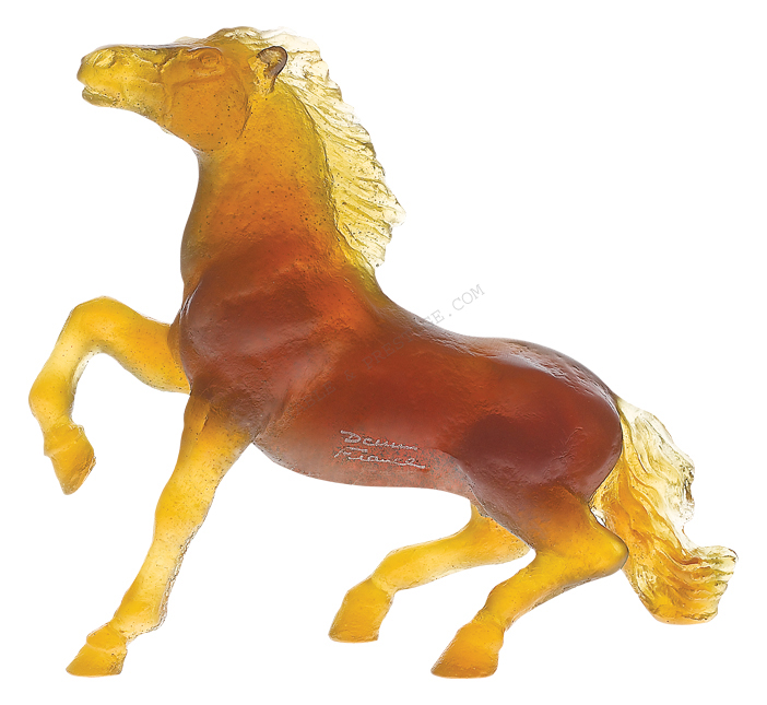 Cheval sauvage ambre - Daum